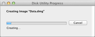 OSX create Secure USB-Diskimages - Creation in Progress